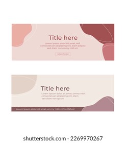 Abstract shapes design, header cover template, horizontal layout, sales promo discount background composition set, texture website wallpaper vector trendy modern graphic frame banner backdrop business