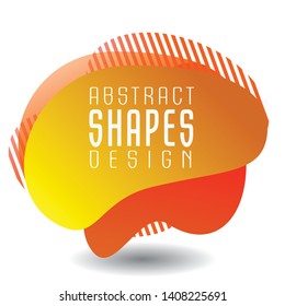 abstract shapes Design orange perfect object . with various colors. Modern vector template, Template for the design of a logo, flyer or presentation. EPS 10 - Vector