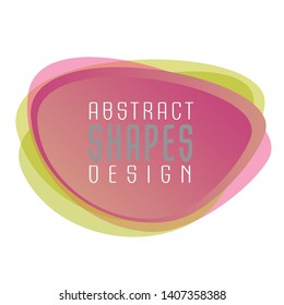 abstract shapes Design pink and yellow perfect object   EPS 10 - Vector