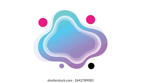 Design de formas abstratas usando uma mistura clara de cores e formas contrastantes
