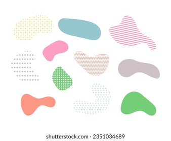 Abstrakte Formen mit unterschiedlichen Texturen für Design