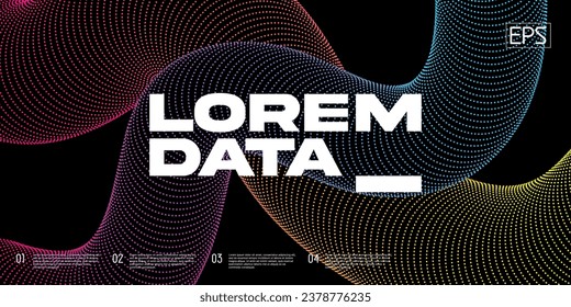 Abstract shapes with dotted lines. Creative vector background.
