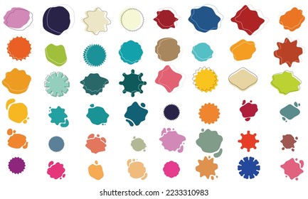 Abstract shapes element color set collection vector illustration for your company or brand