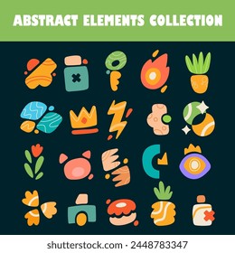 conjunto de Ilustraciones vectoriales de elementos de Formas Abstractas