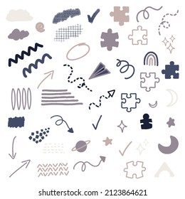 Abstract Shapes Element Vector Set Collection