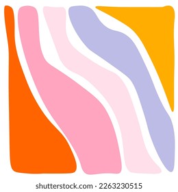 Abstract shapes fashion trend, pastel palette, hippie style 60s 70s. Matisse element.Pastel backgrounds creative.