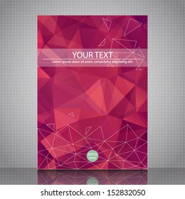 Abstract shapes Flyer Template. Vector design concept. Abstract red background for design. EPS10.