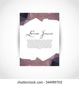 Abstract shapes Flyer Template. Vector design concept. Abstract  background for design. EPS10.