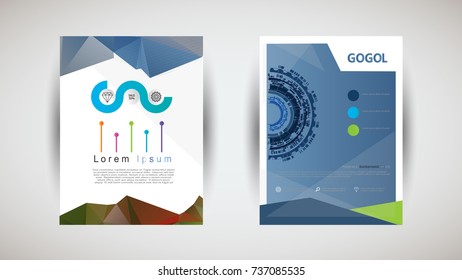Abstract shapes Flyer Template. Vector design concept. Abstract  background for design. EPS10.