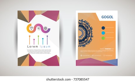 Abstract shapes Flyer Template. Vector design concept. Abstract  background for design. EPS10.