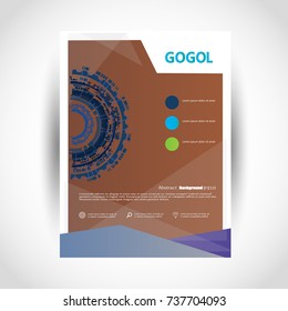 Abstract shapes Flyer Template. Vector design concept. Abstract  background for design. EPS10.