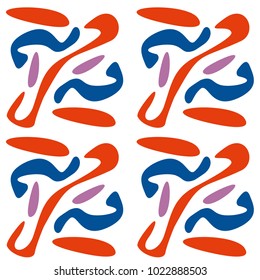 Abstract shapes form. Paper style. 