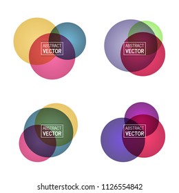 Se forman Formas Abstractas. Estilo de papel. Papeles azul y verde, naranja y amarillo, rosa, ultravioleta y púrpura. Vector de acciones.