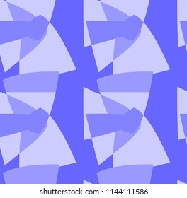 Abstract shapes form. Paper style. Blue and yellow, pink and purple papers. Stock vector.