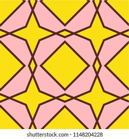 Abstract shapes form. Paper style. Yellow, pink and purple papers. Stock vector.