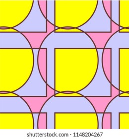 Abstract shapes form. Paper style. Blue and yellow, pink and purple papers. Stock vector.