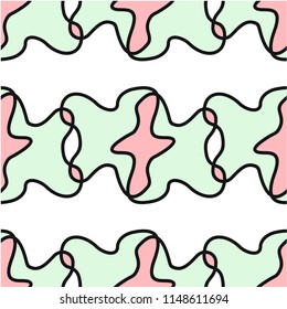 Abstract shapes form. Paper style. Blue and yellow, pink and purple papers. Stock vector.