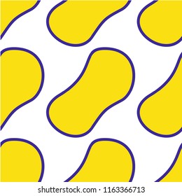 Abstract shapes form. Paper style. Blue and yellow, pink and purple papers. Stock vector.
