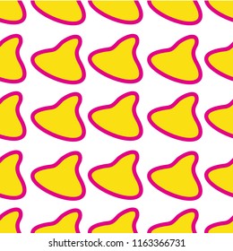 Abstract shapes form. Paper style. Blue and yellow, pink and purple papers. Stock vector.