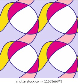 Abstract shapes form. Paper style. Blue and yellow, pink and purple papers. Stock vector.