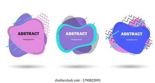 Abstract shapes form. Paper style. Stock vector.