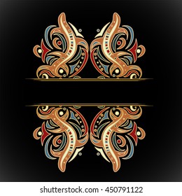 Abstract shapes with  frame. Illustration 10 version