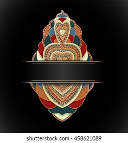 Abstract shapes with  frame. Illustration 10 version