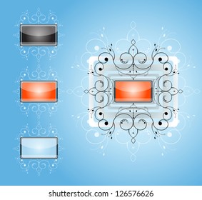 Abstract shapes with frames. Illustration 10 version