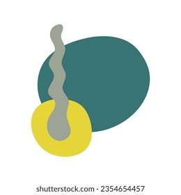 Abstract shapes fruit inspiration. Hand drawn organic shapes. Vector illustration, flat design