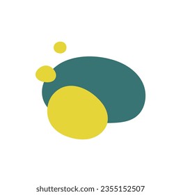 Abstract shapes fruit inspiration. Hand drawn organic shapes. Vector illustration, flat design