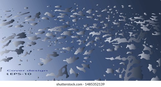 Abstract shapes. Futuristic graphics. Design background. Abstract vintage background. 
Creative vector background for banner and flyer. Designer decorative cover. 
Vector graphics. Spots and blots 