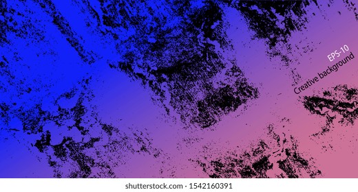 Abstract shapes. Futuristic graphics. Design background. Abstract vintage background. Creative vector background for banner and flyer. Designer decorative cover. Vector graphics. Spots and blots