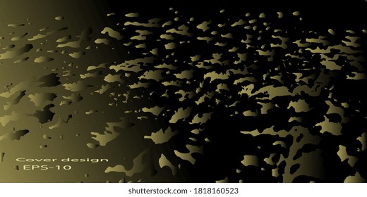 Abstract shapes. Futuristic graphics. Design background. Abstract vintage background. Creative vector background for banner and flyer. Designer decorative cover. Vector graphics. Spots and blots