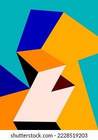 Abstract shapes and geometric background vector illustration.