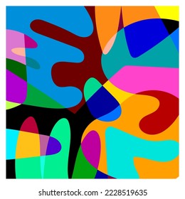 Abstract shapes and geometric color background vector illustration.