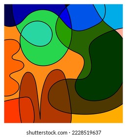Abstract shapes and geometric color background vector illustration.