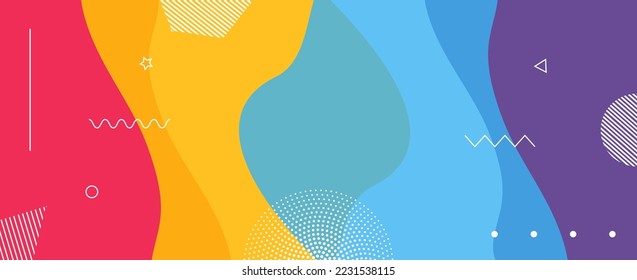 Abstract shapes geometric colorful background