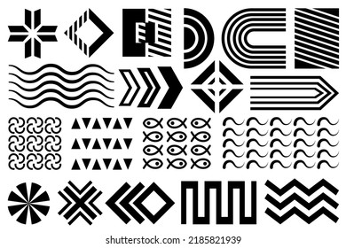 abstrakte Formen, geometrische Gestaltungselemente. Moderne flache Formen für Ihre Designprojekte.