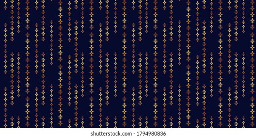 El resumen da forma al patrón geométrico con líneas. Impresión gráfica simple. Un fondo vectorial sin fisuras. Textura oscura y dorada.
