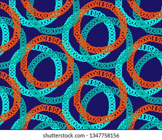 Abstract shapes geometric pattern. Style, canvas, ellipses and drawing.  