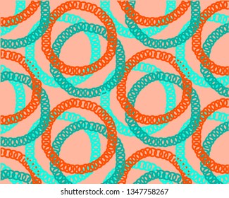Abstract shapes geometric pattern. Style, canvas, ellipses and drawing.  