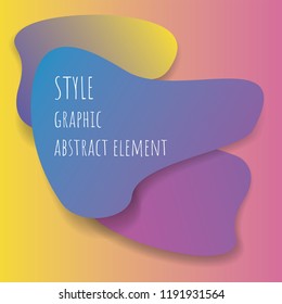 abstract shapes, graphic elements with gradient and shadows