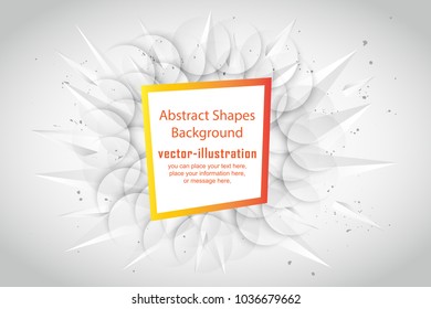 Abstract Shapes gray color Background easy to change colors - Vector illustration