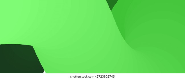 Formas abstractas en tonos verdes Composición