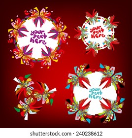 Abstract shapes for greeting christmas and New year card