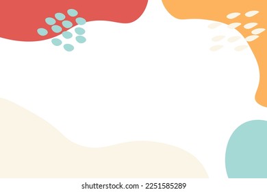 Abstract shapes, hand drawn background. Vector illustration.