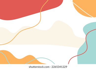 Abstract shapes, hand drawn background. Vector illustration.