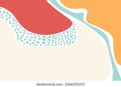 Abstract shapes, hand drawn background. Vector illustration.