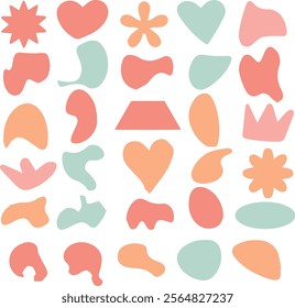 Abstract Shapes, Hand Drawn, Shapes Background, Doodles, Basic Shapes Clipart