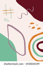 Formas abstractas retro dibujado a mano